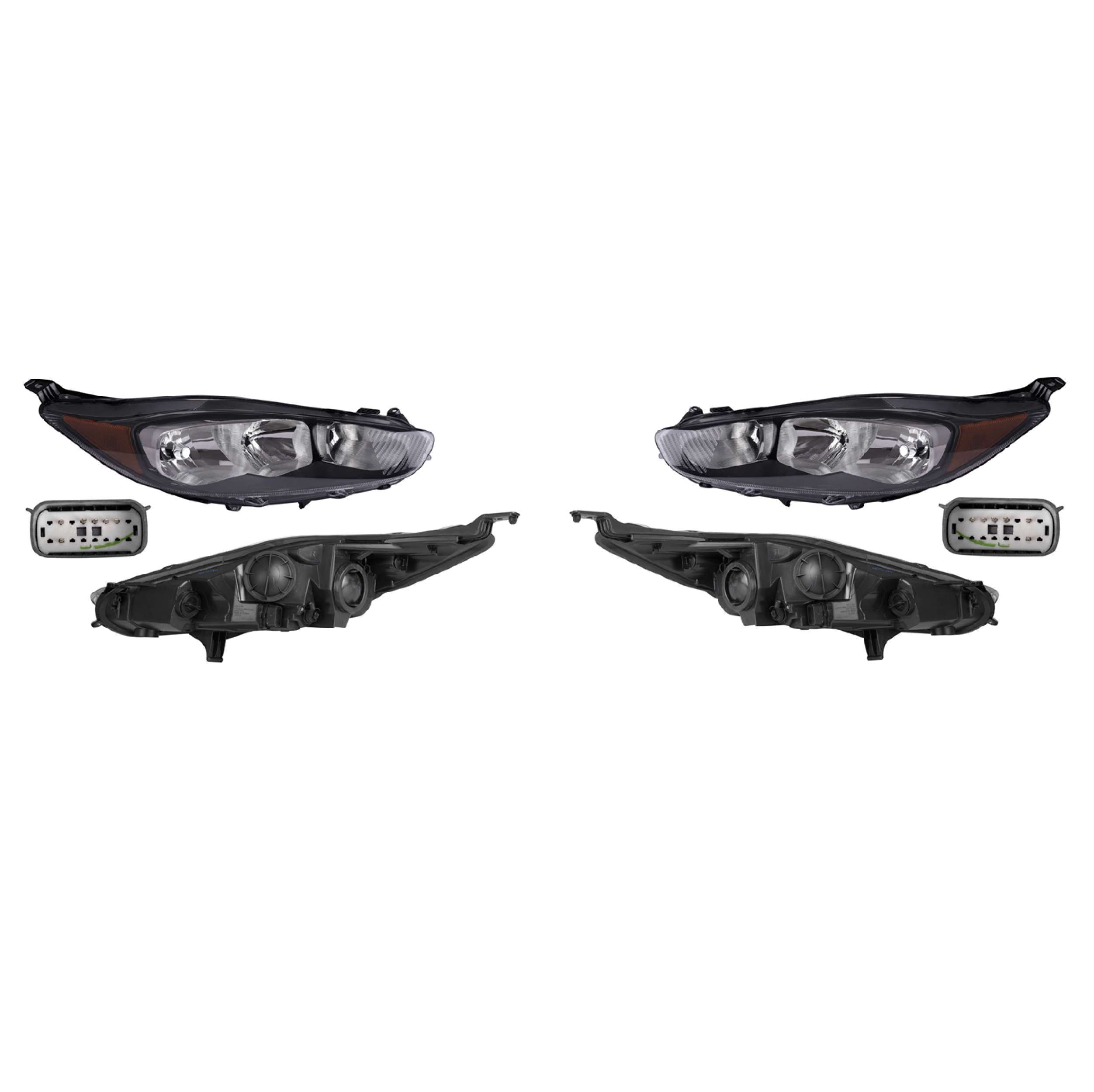 Par Faros Ford Fiesta Fondo Negro 2018 2019 Depo