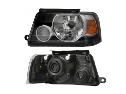 Faro Izquierdo F/Negro C/Mica Ambar Ford Ranger 2005 2006 2007 2008 2009