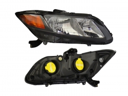 Faro Derecho F/Negro C/Mica Ambar (Sedan/Coupe) Honda Civic 2012 2012