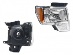 Faro Derecho F/Cromado C/Mica Ambar (Lobo 09-14) Ford F-150 2009 2010 2011 2012 2013 2014